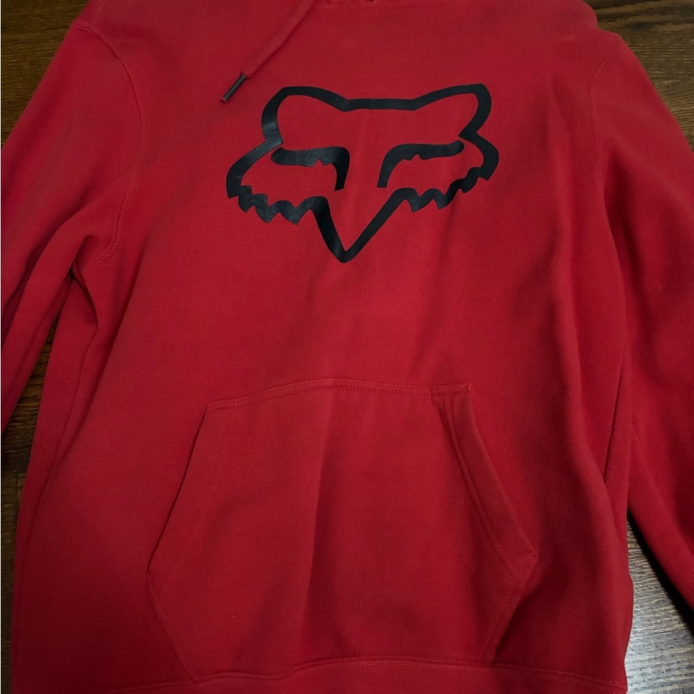 Fox Red Hoodie with Black Logo